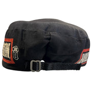 Vintage 80s Harley Davidson Eagle Black Pillbox Strapback Hat