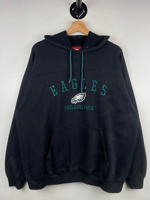 Vintage NFL Philadelphia Eagles Embroidered Black Hoodie