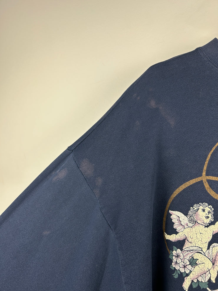 Vintage 90s Angels Faded Navy Crewneck