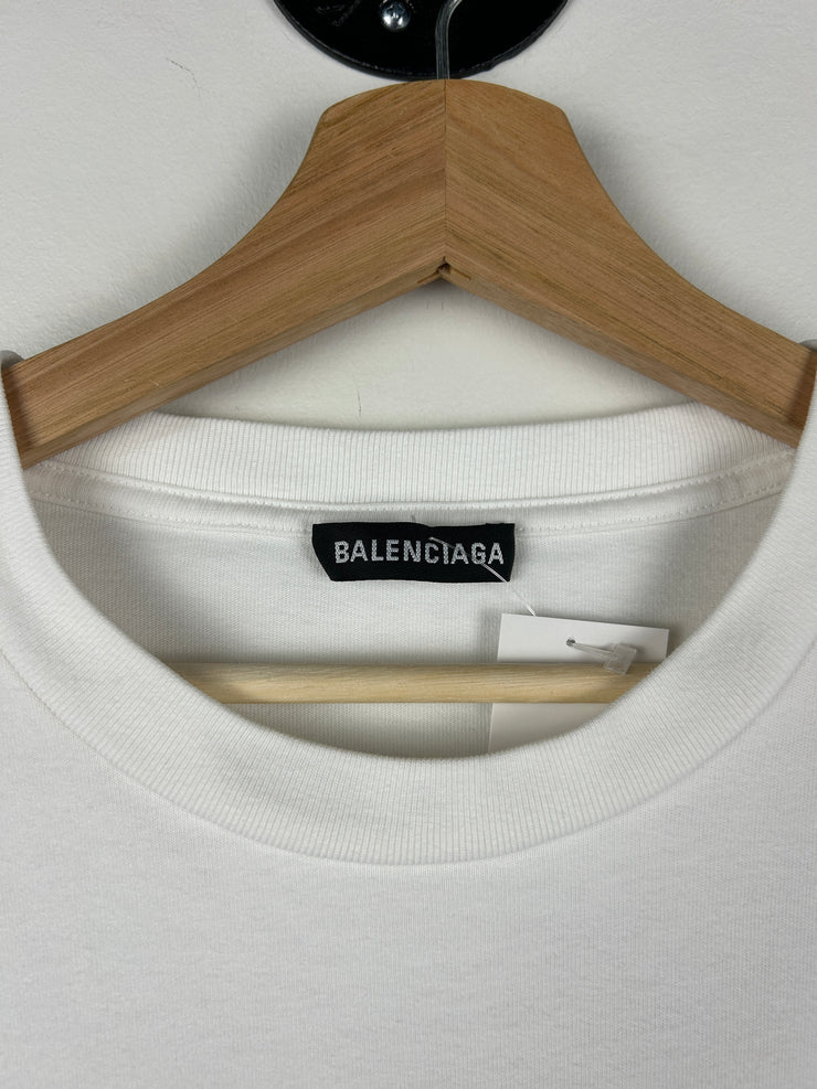 Balenciaga Bio Leaf White Tee