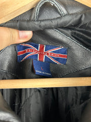 Vintage Whispering Smither Black Leather Straight Cut Jacket