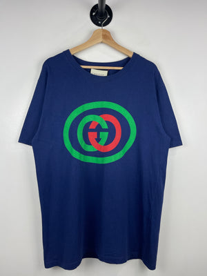 Gucci Interlocking GG Navy Tee