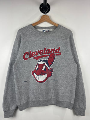Vintage 90s MLB Lee Sport Cleveland Indians Grey Crewneck