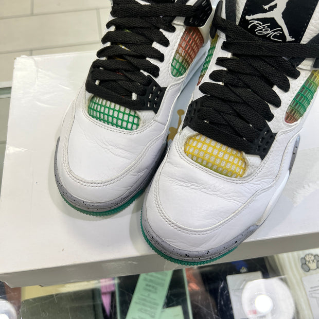 Jordan 4 Lucid Green Rasta
