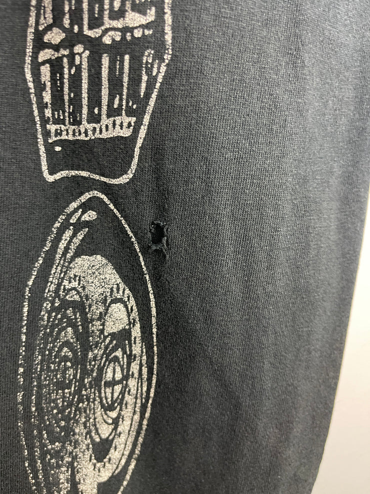 Vintage 90s Old Ghosts Skeleton Who Will F*ck Up In The Name Of God Black Long Sleeve
