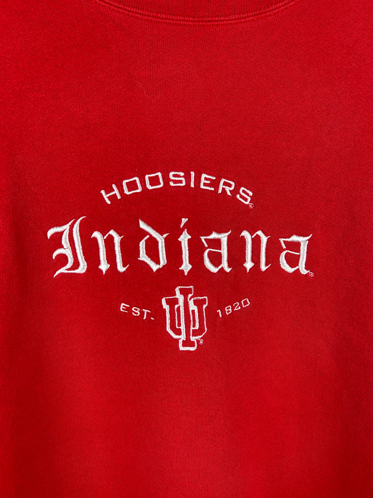 Vintage 90s Pro Player Indiana Hoosiers Embroidered Red Crewneck