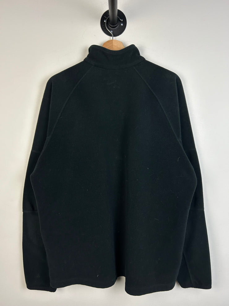 Vintage Nike Spellout Black Quarter Zip Fleece Sweater