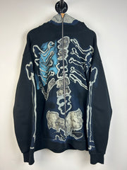 Travis Scott Fragment Skeleton Graffiti Full Zip Up Hoodie