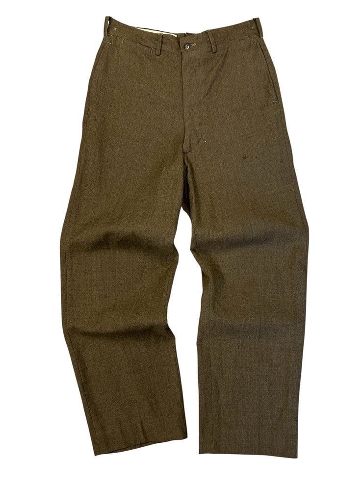 Vintage 50s US Army Brown Wool Pants