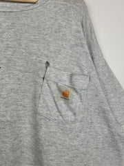 Vintage 90s Carhartt Thrashed Grey Pocket Tee