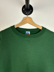 Vintage 90's Russell Essential Forest Green Blank Crewneck