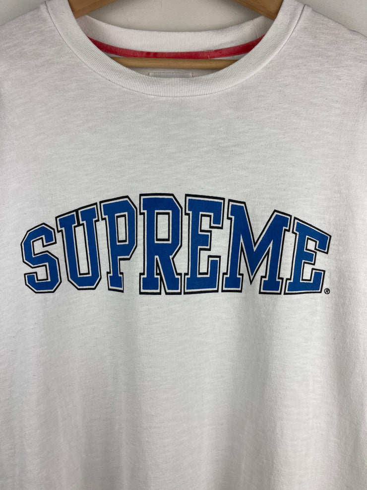 Supreme FW15 Warp Logo White Tee