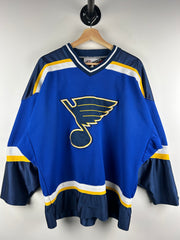 Vintage 90s NHL Pro Player St. Louis Blue Blue Hockey Jersey