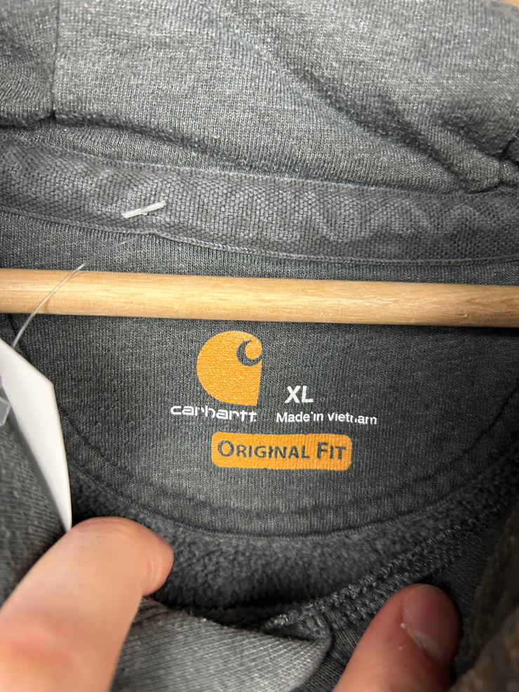 Vintage Carhartt Rain Defender Patch Grey Hoodie