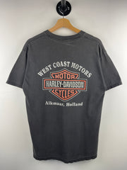 Vintage 2000 Harley Davidson Feel The Heat Holland Faded Black Tee