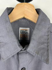 Vintage Inmate Dept Of Corrections Prison Uniform Cropped Button Up Short Sleeve Shirt