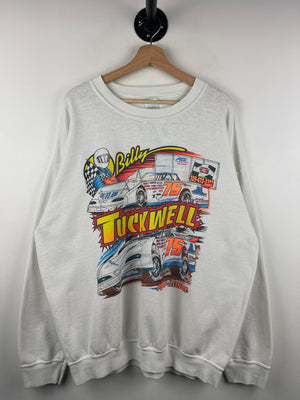 Vintage Racing Billy Tuckwell Illinois White Crewneck