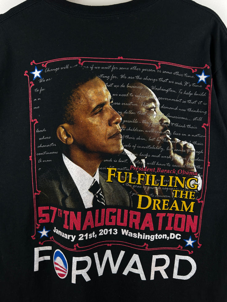 Vintage Barack Obama Martin Luther King President Black Tee