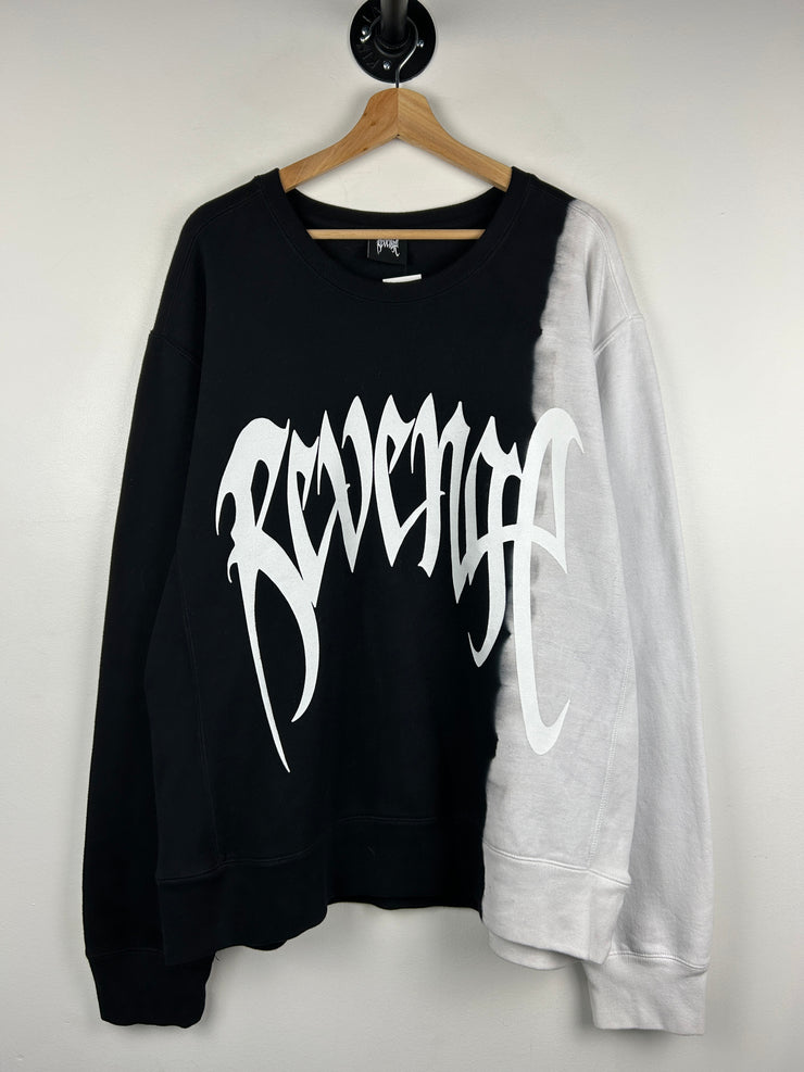 Revenge Split Dye Black Crewneck