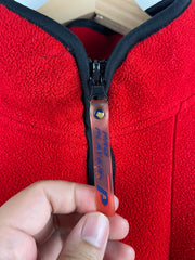 Vintage 90s Pro Player Ohio State Buckeyes Quarter Zip Red Fleece Sweater