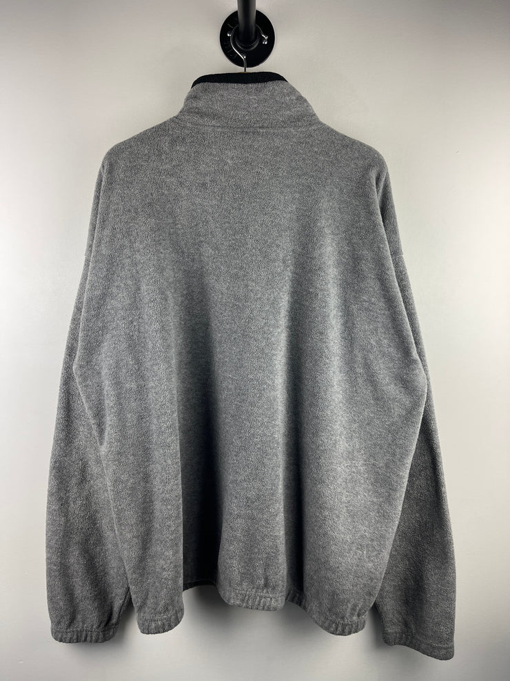 Vintage 90s ESPN The Magazine Grey Quarter Zip Fleece Sweater