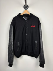 Vintage Big Daddys Drive In Black Wool & Leather Varsity Jacket