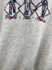 Vintage 90s Golf Eagle Par Birdie Embroidered Grey Crewneck