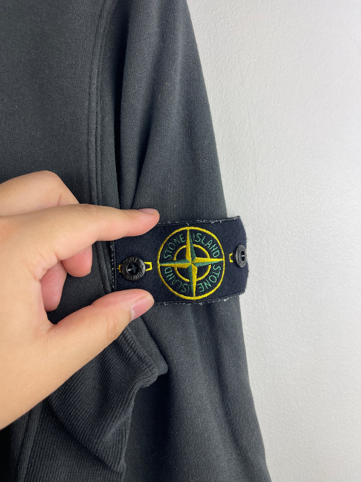 Stone Island Patch Black Quarter Zip Sweater