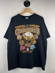 Vintage NFL Pittsburgh Steelers Rings Grey Tee