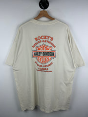 Vintage 2004 Harley Davidson Girl London Cream Tee
