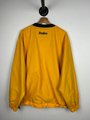 Vintage NFL Pittsburgh Steelers Fleece Lined Yellow Pullover Windbreaker