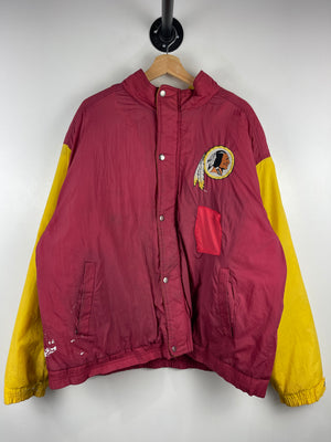 Vintage 90s NFL Competitor Washington Redskins Burgundy & Yellow Insulated Jacket
