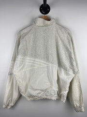 Vintage 90s Adidas Trefoil 3 Stripe White Windbreaker