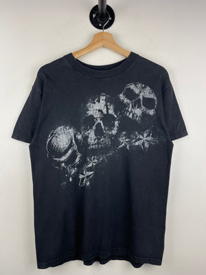 Vintage Y2K Skulls Black Tee