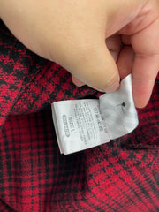 Off White FW15 Wool Tartan Red Plaid Button Up Long Sleeve Shirt