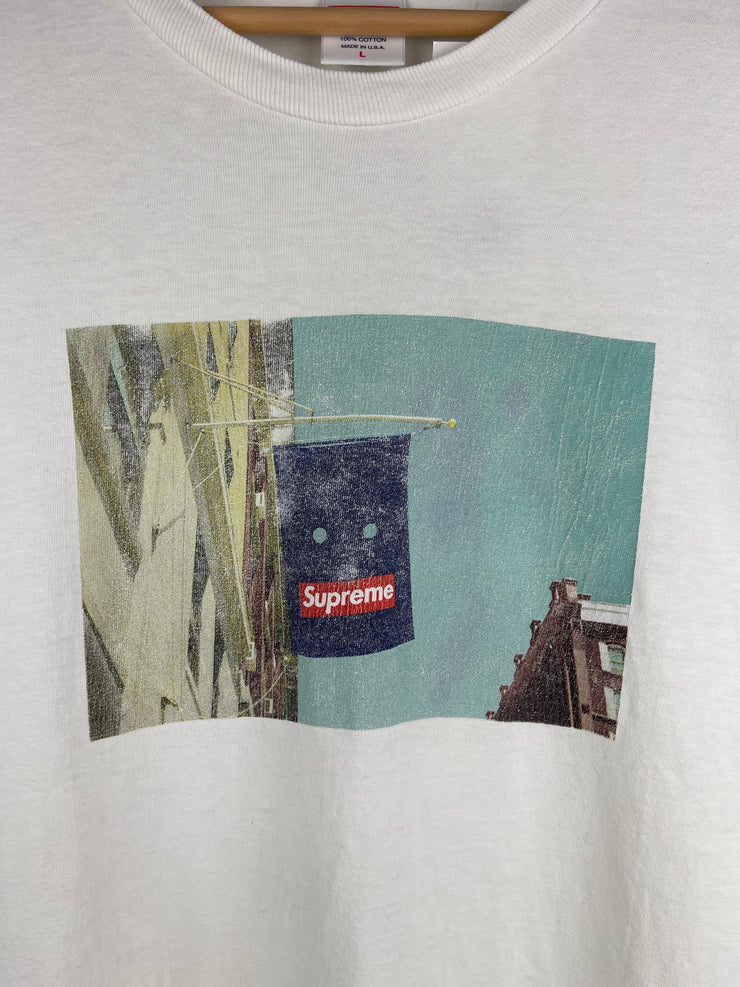 Supreme FW19 Banner White Tee