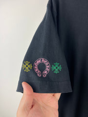Chrome Hearts Multi Colour Cross Cemetery Black Tee