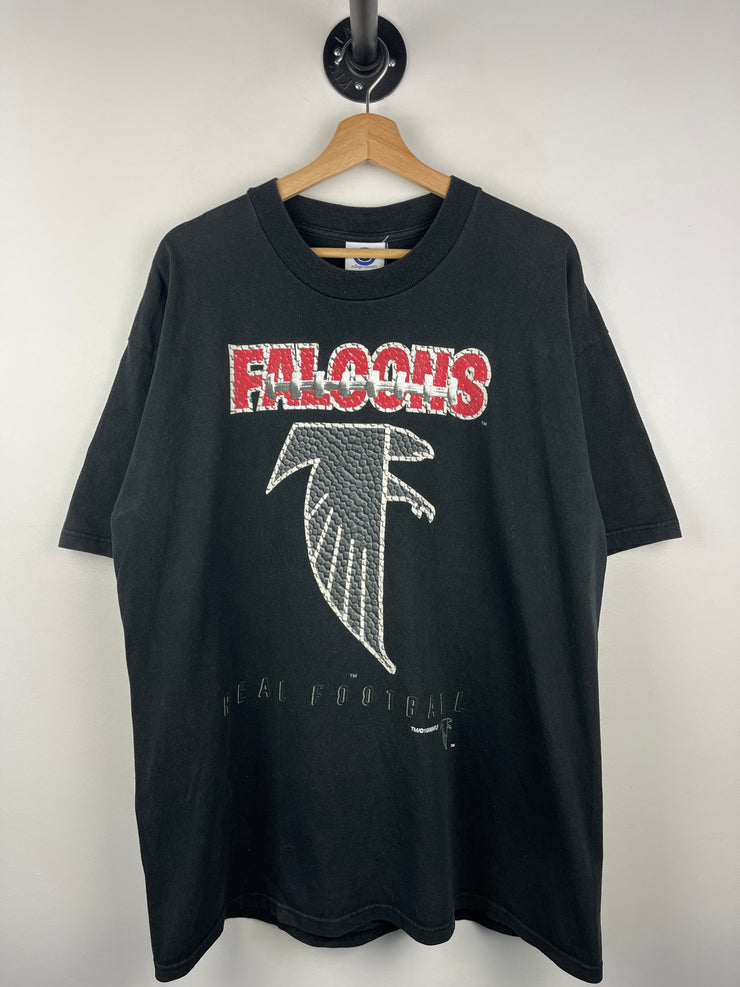 Vintage 90s NFL Atlanta Falcons Real Football Black Tee