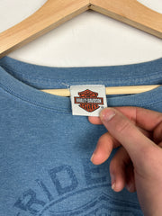 Vintage Harley Davidson Ride It Like You Stole It Blue Tee