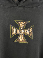 Vintage West Coast Choppers Long Beach Black & Gold Hoodie