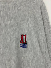 Vintage 90s Champion Reverse Weave A1 Steak Sauce Grey Crewneck