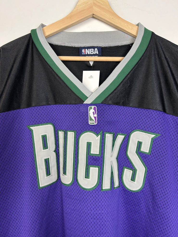 Vintage 2005 Majestic Milwaukee Bucks Purple Football Jersey