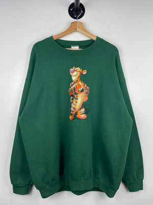 Vintage 90s Disney Tigger Green Crewneck