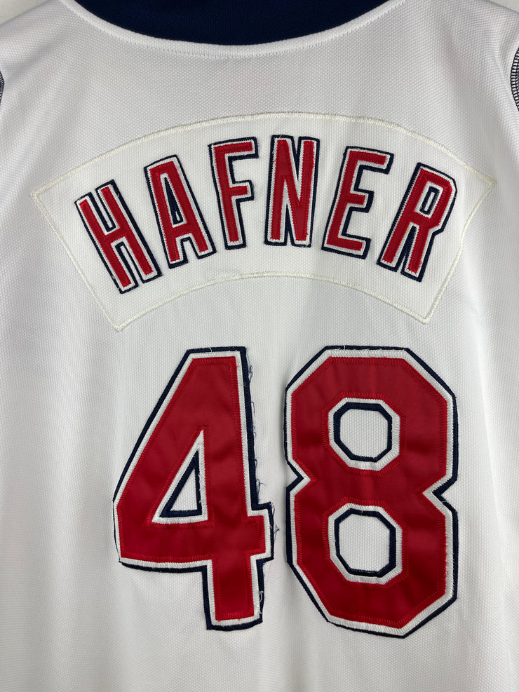 Vintage MLB Nike Cleveland Indians Hafner White Baseball Jersey