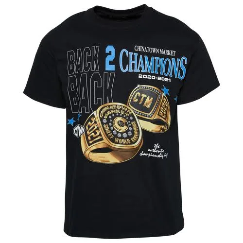 Chinatown Market Back 2 Back Rings Black Tee