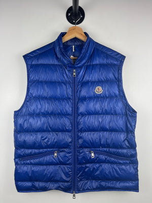 Moncler Gui Gilet Down Blue Vest