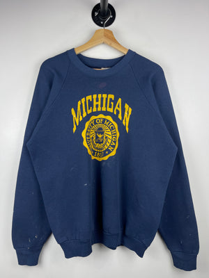 Vintage 80s University Of Michigan Navy Crewneck