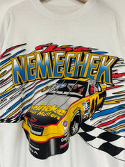 Vintage 1994 Nascar Nemechek AOP White Tee