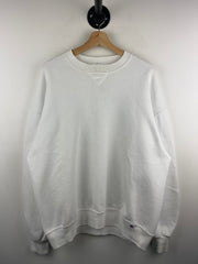 Vintage 90s Russell Athletic Blank White Crewneck