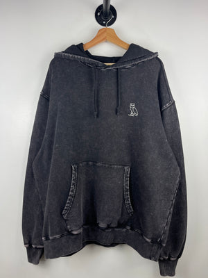 OVO Owl Garment Dyed Black Hoodie